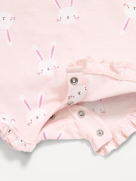 Image number 3 showing, Printed Sleeveless Tie-Strap Romper for Baby