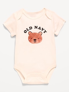 Short-Sleeve Logo-Graphic Bodysuit for Baby