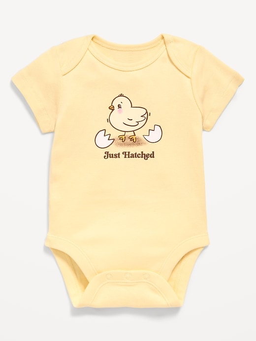Image number 1 showing, Short-Sleeve Graphic Bodysuit for Baby