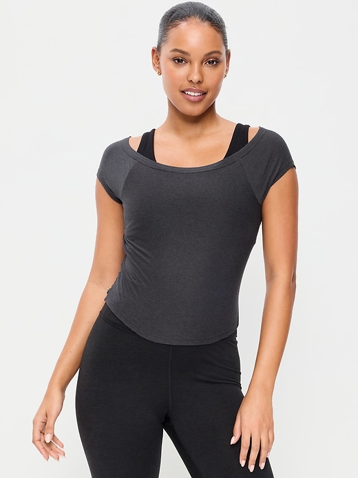 Image number 1 showing, CloudMotion Ballet Twist-Back Top