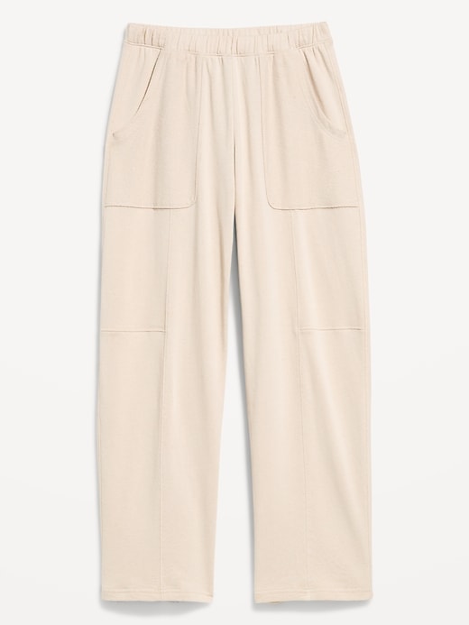 Image number 5 showing, Mid-Rise SoComfy Seamed Barrel Sweatpants