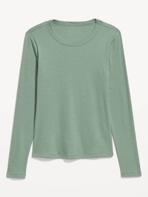 Snug Long-Sleeve Crew-Neck T-Shirt