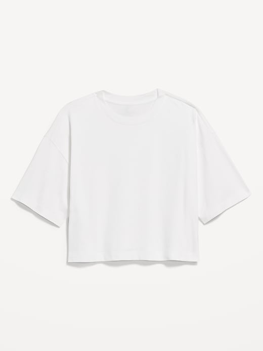 Image number 4 showing, Vintage Crew-Neck Oversized Crop T-Shirt