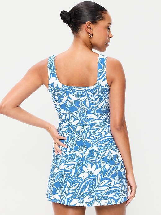 Image number 2 showing, Pique Side-Tie Swim Dress