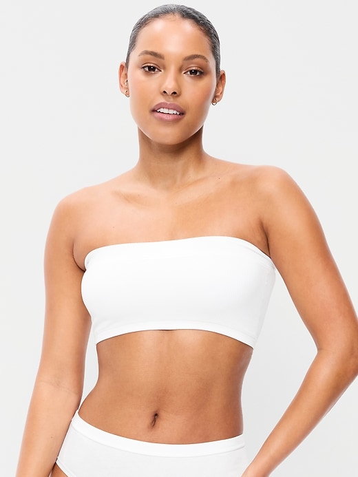 Image number 1 showing, Seamless Ribbed Longline Bandeau