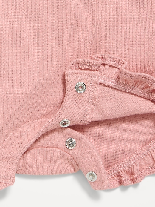 Image number 2 showing, Tie-Strap Graphic One-Piece Romper for Baby