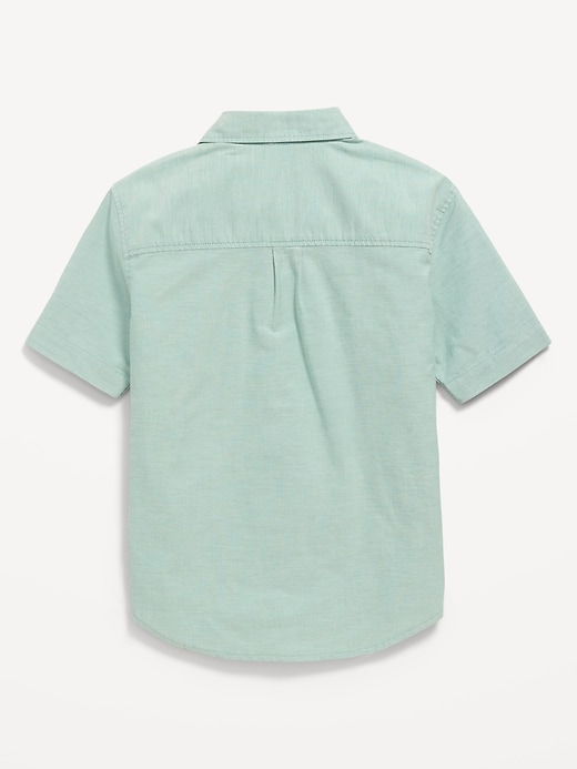 Image number 3 showing, Short-Sleeve Pocket Oxford Shirt for Boys
