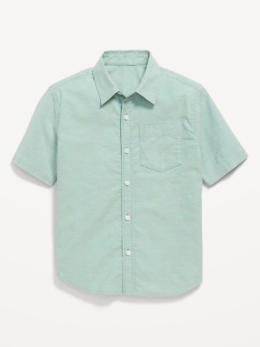 Image number 2 showing, Short-Sleeve Pocket Oxford Shirt for Boys