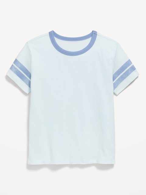 Softest Short-Sleeve Striped T-Shirt for Girls