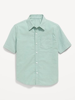 Short-Sleeve Pocket Oxford Shirt for Boys