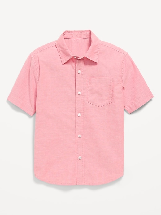 Image number 2 showing, Short-Sleeve Pocket Oxford Shirt for Boys