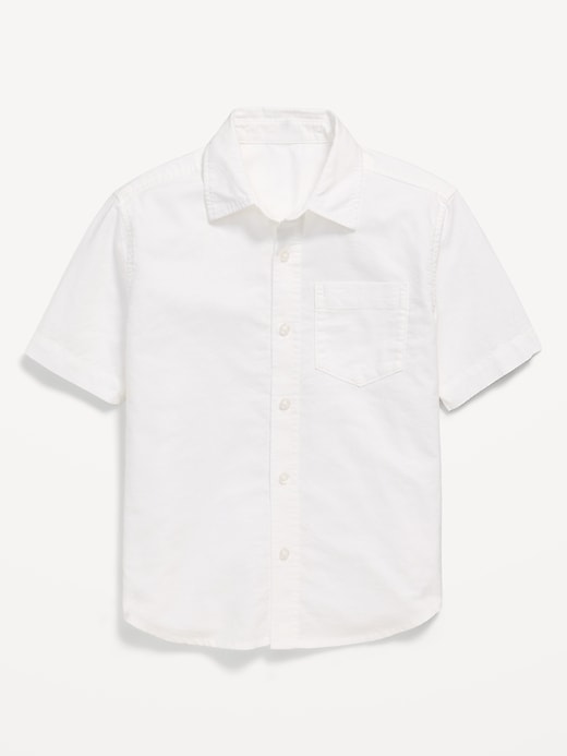 Image number 2 showing, Short-Sleeve Pocket Oxford Shirt for Boys