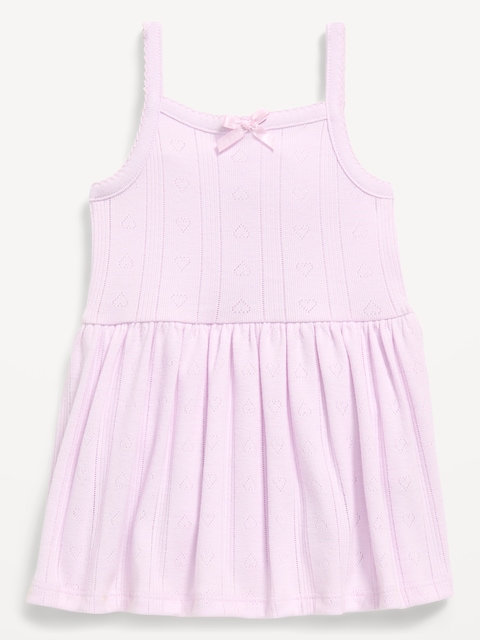 Pointelle-Knit Bodysuit Dress for Baby