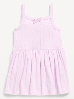Pointelle-Knit Bodysuit Dress for Baby