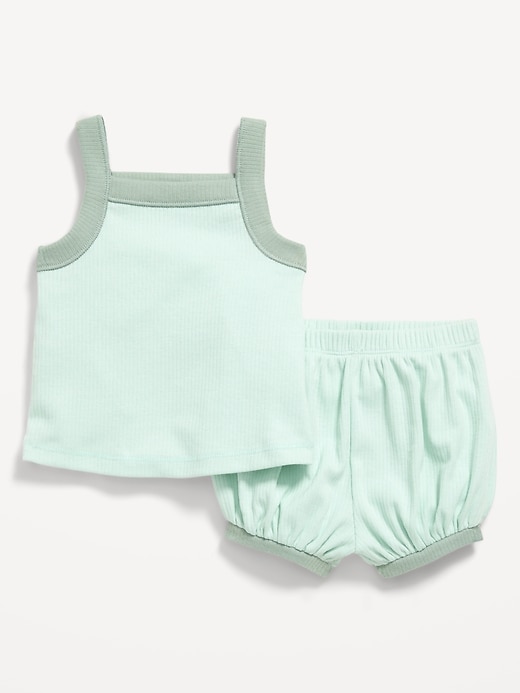 Image number 1 showing, Ribbed Cami Tank and Shorts Set for Baby