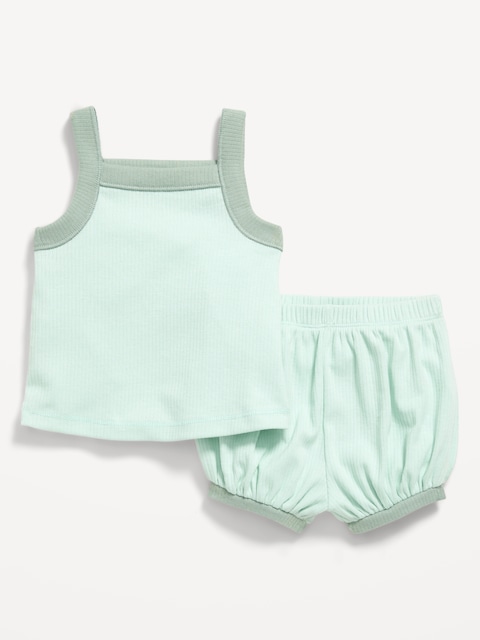 Ribbed Cami Tank and Shorts Set for Baby