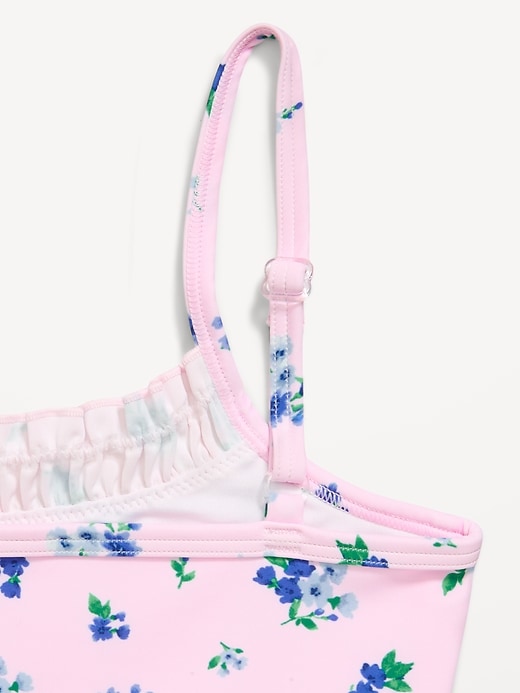Image number 2 showing, Printed Ruffle-Trim Swim Set for Girls