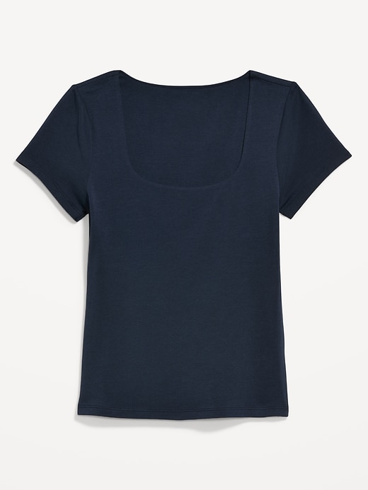 Image number 4 showing, Hug Double-Layer Scoop-Neck Top