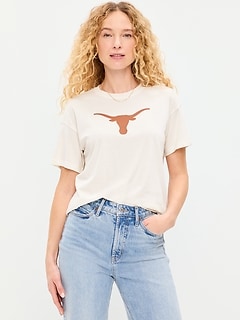 College Crew-Neck T-Shirt for Women