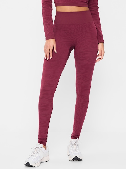 High-Waisted Jacquard Leggings