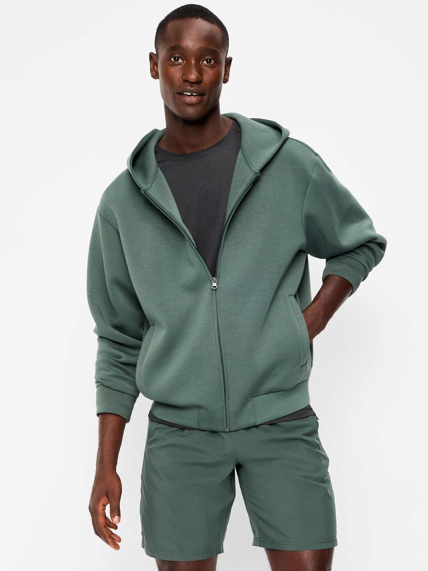 Bounce Fleece Oversized Full-Zip Hoodie