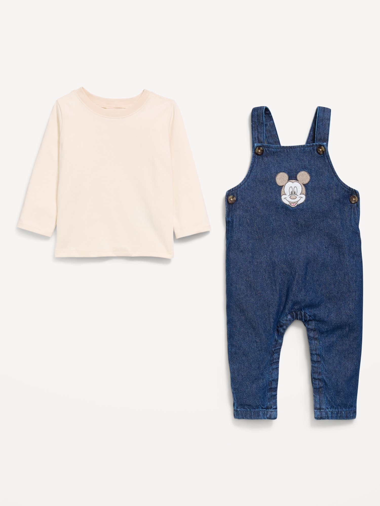 Disney© Long-Sleeve T-Shirt and Overalls Set for Baby