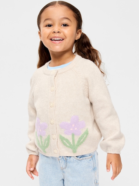 SoSoft Graphic Cardigan Sweater for Toddler Girls