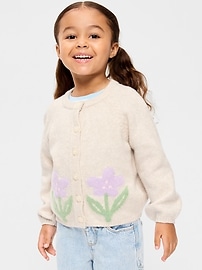 Image number 1 showing, SoSoft Graphic Cardigan Sweater for Toddler Girls