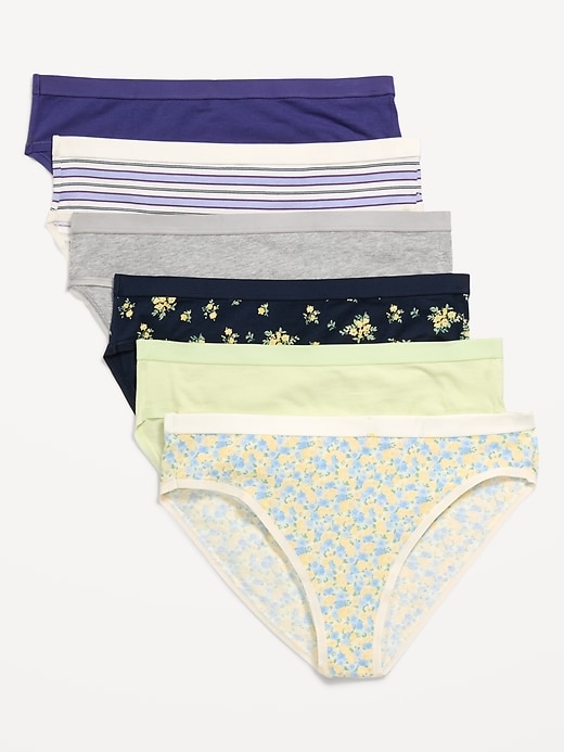 Image number 1 showing, High-Waisted Everyday Cotton Underwear 6-Pack