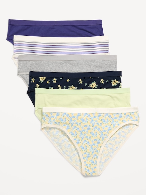 High-Waisted Everyday Cotton Underwear 6-Pack