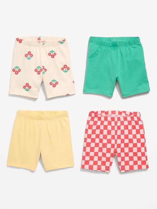 Image number 2 showing, 4-Pack Jersey-Knit Biker Shorts for Toddler Girls