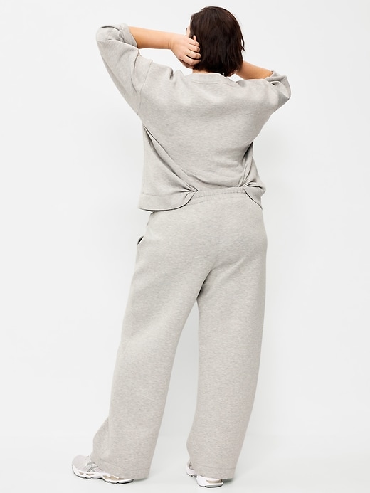 Image number 8 showing, High-Waisted Bounce Fleece Wide-Leg Sweatpants