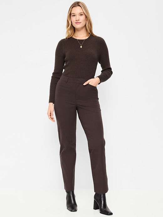 Image number 5 showing, High-Waisted Pixie Straight Pants