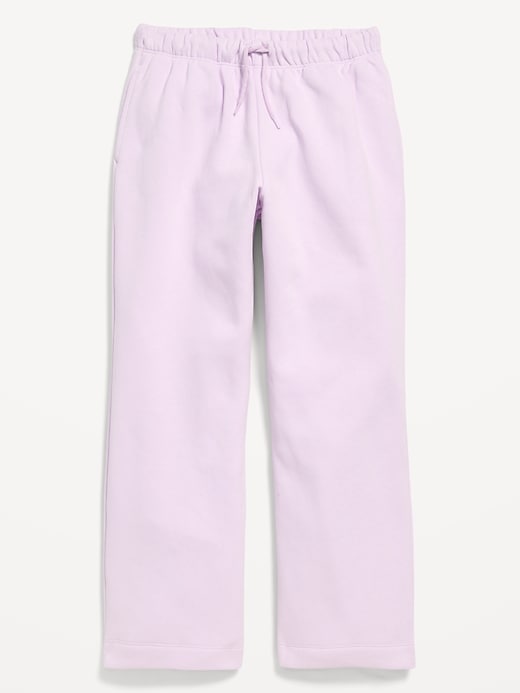 Image number 1 showing, Favorite Fleece High-Waisted Wide-Leg Sweatpants for Girls