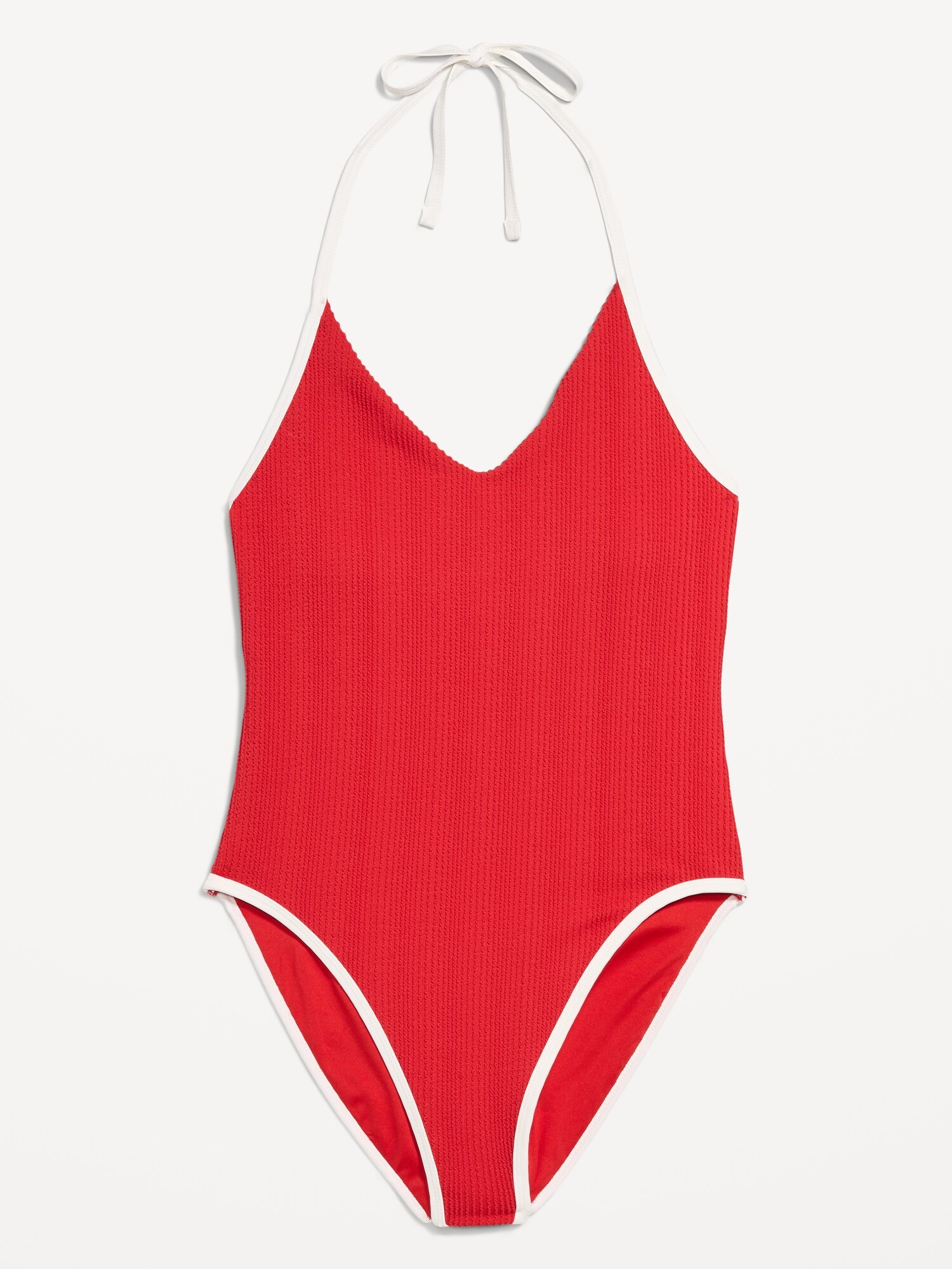Купальник Pique, завязка на шее, V-образный вырез — Old Navy, цвет: Amaryllis — фото 4
