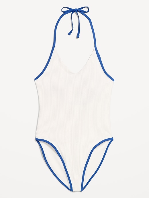 Image number 3 showing, V-Neck Halter Swimsuit