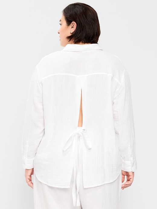 Image number 8 showing, Open-Back Button-Down Shirt