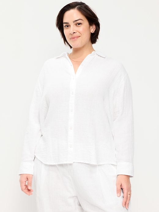 Image number 7 showing, Open-Back Button-Down Shirt