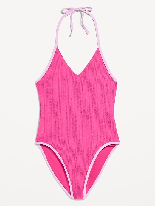 Image number 4 showing, V-Neck Halter Swimsuit