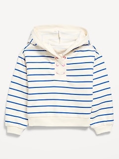 Oversized Lace-Up Sweatshirt for Toddler Girls