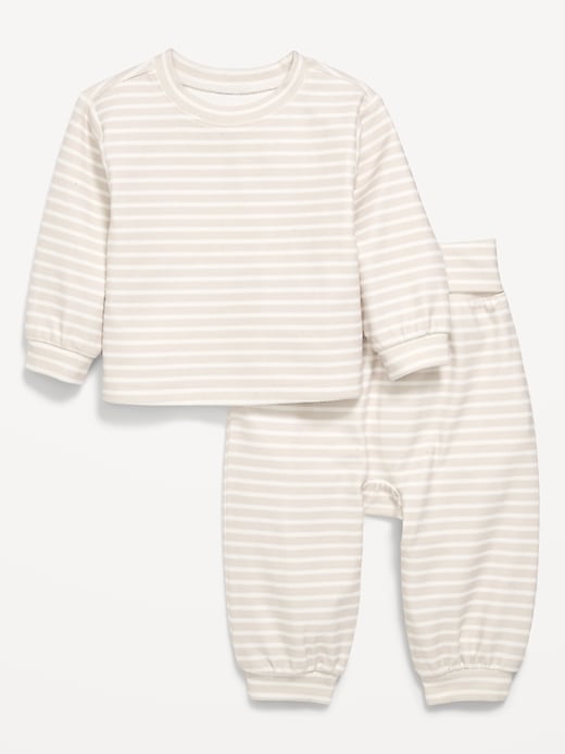 Image number 1 showing, Cozy-Knit Long-Sleeve Top and Leggings Set for Baby