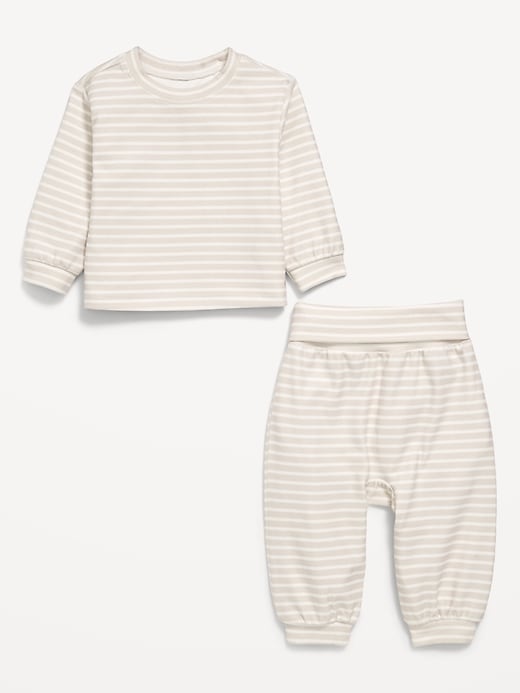 Image number 2 showing, Cozy-Knit Long-Sleeve Top and Leggings Set for Baby