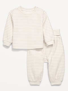 Cozy-Knit Long-Sleeve Top and Leggings Set for Baby