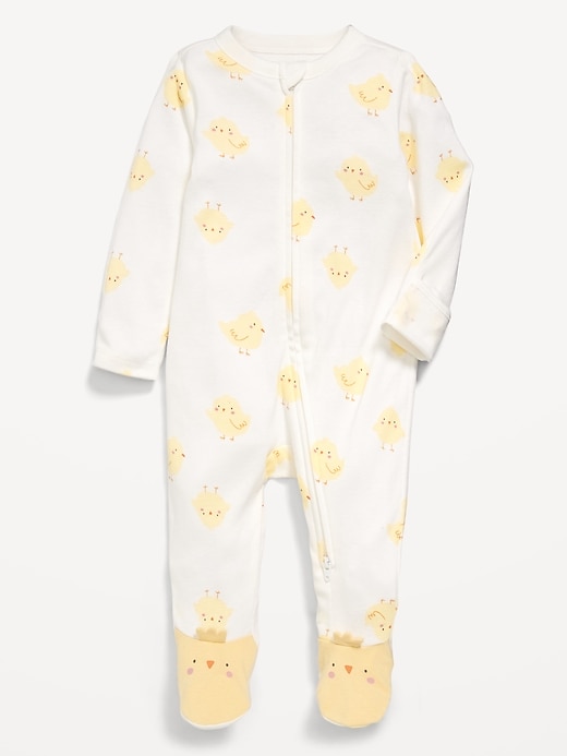 Image number 1 showing, 2-Way-Zip Sleep & Play Footed One-Piece for Baby
