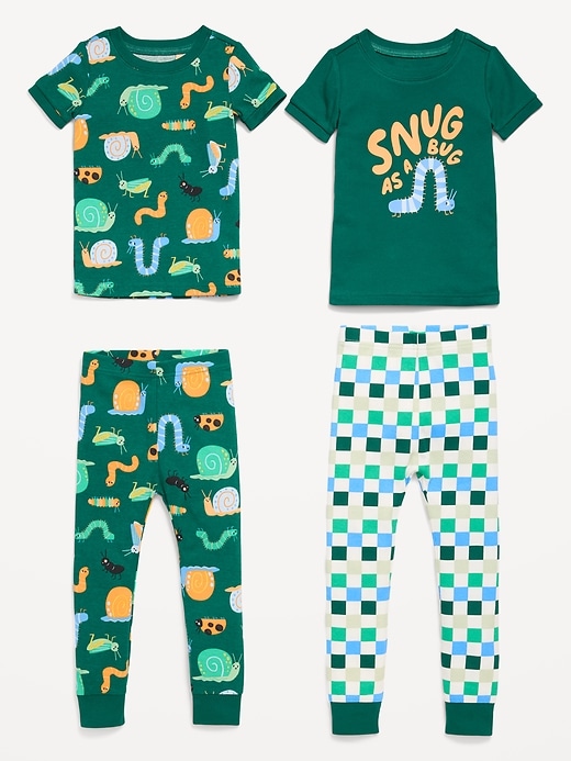 Image number 2 showing, Printed Snug-Fit Pajama 4-Piece for Toddler & Baby