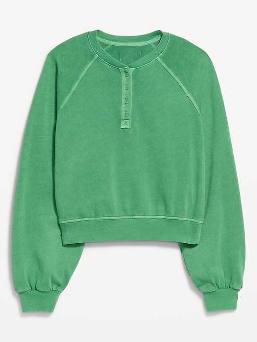 Image number 4 showing, SoComfy Oversized Button-Front Sweatshirt