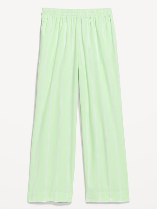 Image number 4 showing, High-Waisted Poplin Pajama Pant