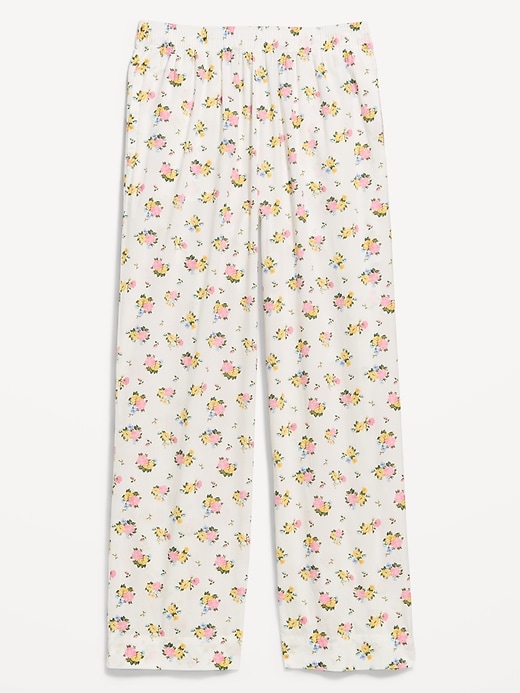 Image number 3 showing, High-Waisted Poplin Pajama Pant