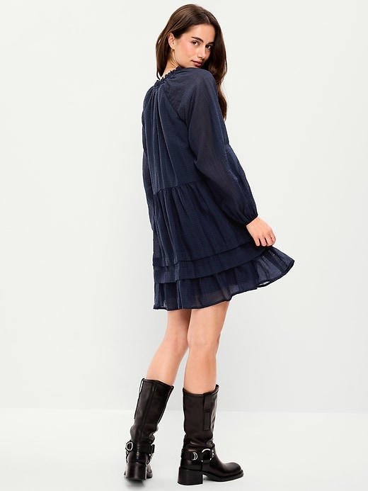 Image number 2 showing, Long-Sleeve Swing Mini Dress