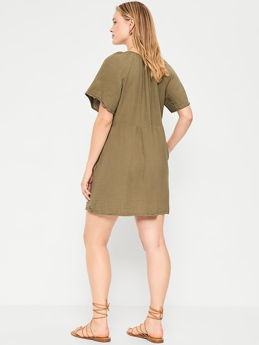 Image number 8 showing, Flutter-Sleeve Mini Swing Dress